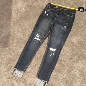 True Craft Blue Skinny Distressed Jeans